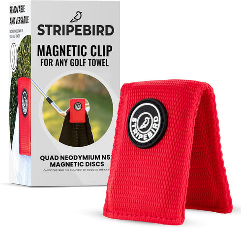 Stripebird - Magnetic Clip for Any Towel (Red) - Highest Strength Magnet