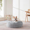 Dog & Cat Bed: Round Faux Fur Pet Bed, Plush Cozy Calming Donut Bed for Small Pets, Soft Comfortable Cushion for
