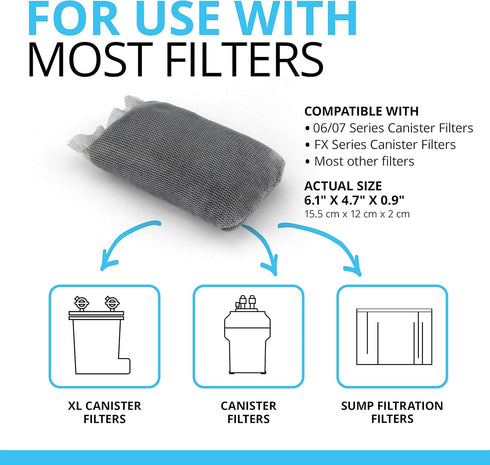 Fluval Carbon Filter Media for Aquariums, 100-gram Nylon Bags, 3 Count