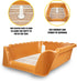 Lutema Training Dog Potty Tray for Small & Medium Puppies - Orange Brown
