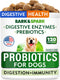 Bark&Spark Dog Probiotics & Digestive Enzymes (120Ct Bacon) - Allergy & Itchy Skin, Diarrhea, Gas Treatment, Tummy