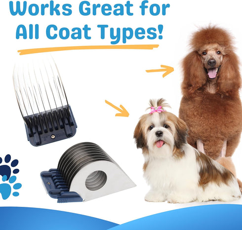 50MM or 2" Animal Clipper Guard Attachment - Not Compatible with 5-in-1 Blade, Snap-On/Off Guard Combs for Grooming.