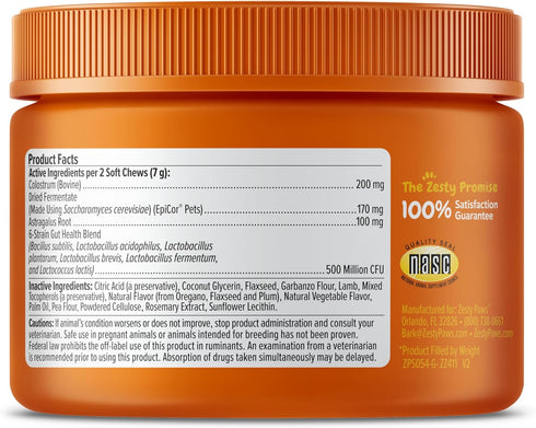 Zesty Paws Dog Allergy Relief - Anti Itch Supplement with Omega 3 Probiotics for Dogs - 50 Count Soft Chews