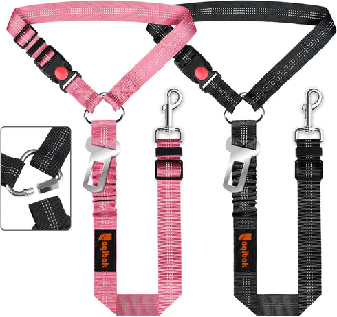 Removable Dog Seat Belt Harness for Car, 3 in 1 Pet Dog