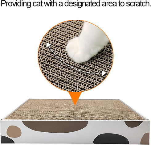 3 Packs Cat Scratcher Pad with Box, Durable Cardboard Refill, 3 in 1 Recyclable Cat House