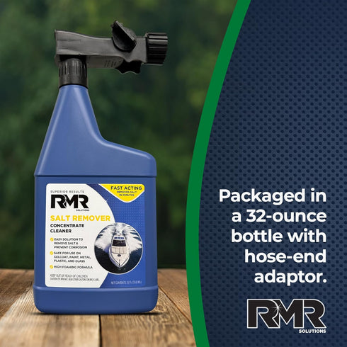 32 RMR Salt Remover Concentrate Cleaner, Salt & Rust Remover & Engine Flush for Boats, Trucks, & Vehicles, Ounce Bottle