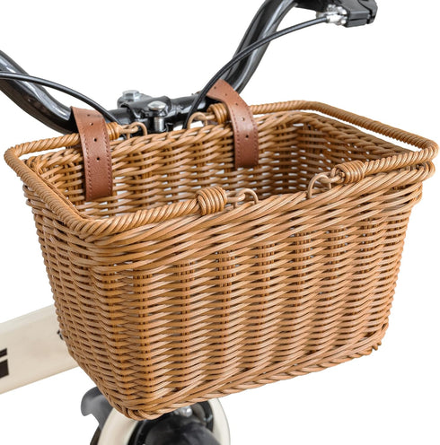 GRANNY SAYS Kids Bike Basket, Small Wicker Front Bicycle Basket for Boys and Girls, 9¾" x 7" x 6"