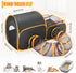 2-Linked-Enclosed Portable Cat Playpen with Surround Tunnel, Areas, Ideal Cat Tent Outdoor or Cat Playpen for Indoor