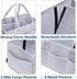 Pet Grooming Tote Bag, Organizer for Dog Grooming Supplies for Travel Outdoor (Bag ONLY) (Silver Grey)