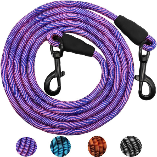MayPaw 8FT/10FT Heavy Duty Dog Tie Out/Check Cord, Nylon Rope Training Leash for Small Medium Large Dogs