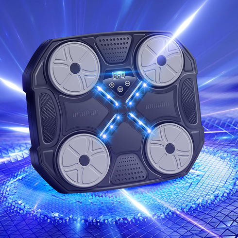 Music Boxing Machine for Adults and Teens, Wall Mounted Bluetooth Smart Boxing Training Equipment with Gloves, Punching