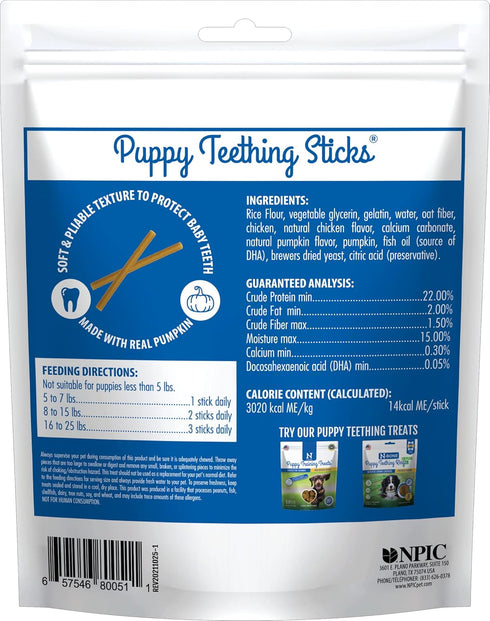 N-Bone Puppy Teething Sticks Pumpkin Flavor, 3.74-oz Bag