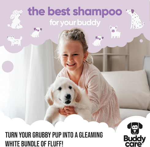 Buddycare B5 (16.90oz) White Dog Shampoo by | Dry Skin & Itchy Skin Relief for Smelly Dogs | Deep Cleansing Shampoo