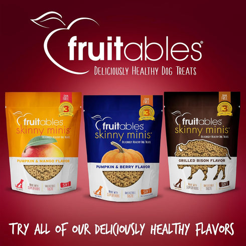 Fruitables Skinny Mini Dog Treats – Low Calorie, Healthy Training Treats – Apple Bacon – 5 Ounces, Wheat, Corn, Soy Free
