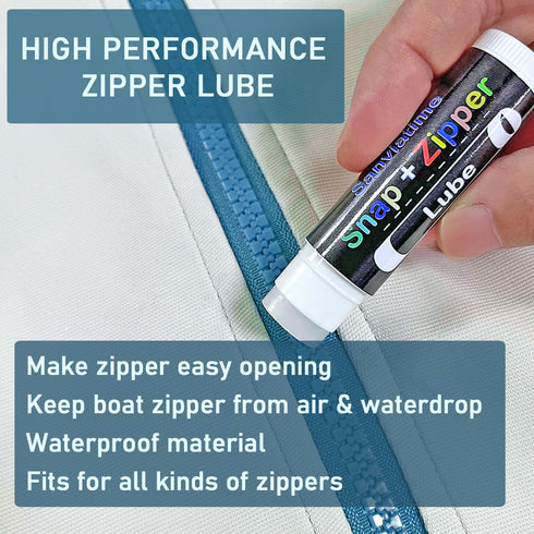 Sanviatime 4Pcs Snap and Zipper Lubricant Zip Wax for Boat Care, Marine Grade Zipper Wax Lubricant Stick, Snap Lube
