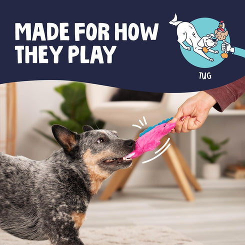 goDog Just For Me Gators Mini Plush Dog Toy - Tough and Squeaky