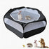 Denyskwin Small Animal Playpen with Zippered Mesh Cover - Portable Foldable Chicken Brooder
