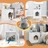 ZENY White Cat House & Litter Box Enclosure with Ventilation