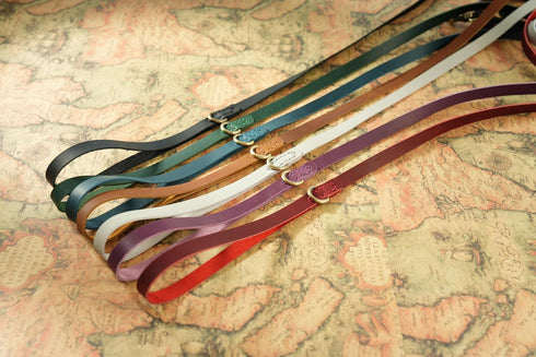 Genuine Leather Dog Leash - Soft Touch Rustic Leather, Vintage Style, Secure Grip for Small Dogs, Training Leash