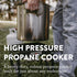 GasOne B-5200K Outdoor Cooker, High Pressure Propane Burner Camp Stove with Steel Braided Hose
