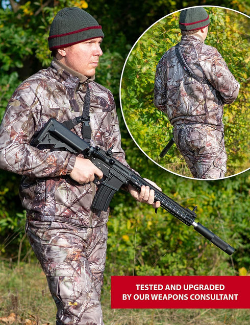 Two Point Sling Rifle Strap with Shoulder Pad, Adjustable Gun Sling with Gift Box