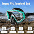 Snorkeling Gear Set - Anti-Fog Mask, 3-Piece Dry Top Snorkel with Panoramic View, Food Grade Silicone
