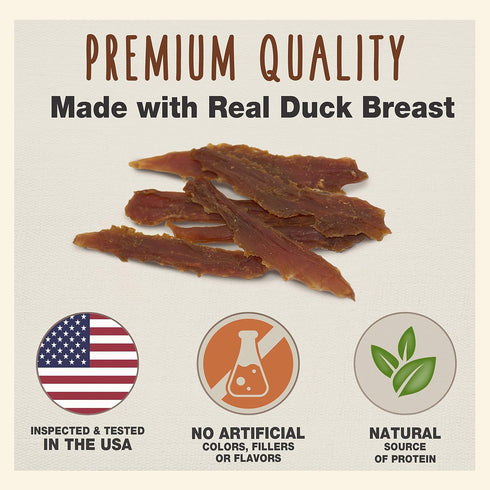 Cadet Gourmet Duck Breast Dog Treats, Healthy & Natural Training Treats for Small & Large Dogs, 3 oz.