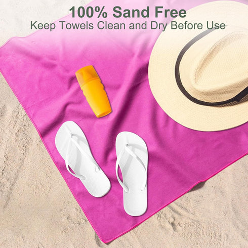 Aegero Towel,2 Pack Backpacking,Pool(Purple) Camping Microfiber Travel Sports Towel,Quick Dry-Super Absorbent-Ultra