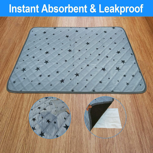 48x65 Inch(1pack) RIOUSSI Washable Pee Pads for Dogs, Reusable, Absorbent, Leakproof, Non Slip Pet Puppy Pads for Potty
