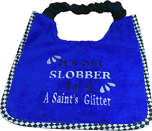 Saint Bernard Large Breed Dog Drool Bib Waterproof, Glitter Embroidered, Adjustable XL