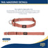 Martingale Heavy Duty Dog Collar for Large Dogs, Durable Slip-on Reflective Training Collar with D-Ring (Brick)
