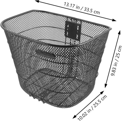 IMIKEYA Metal Wire Bike Basket Front Cargo Large Capacity Metal Storage Basket for Vegetable and Daily Use Outdoor