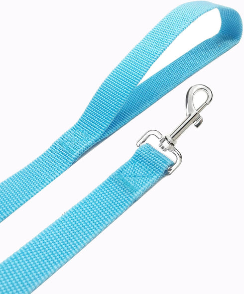 SALO Nylon Training Dog Leash, 20ft Sky Blue, 1 Inch Wide for Small Medium Large Dogs, Obedience Training