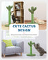 Made4Pets Cat Scratching Post, 21.7" Cactus Cat Scratcher with Natural Sisal Rope for Indoor Cats, Dangling Balls
