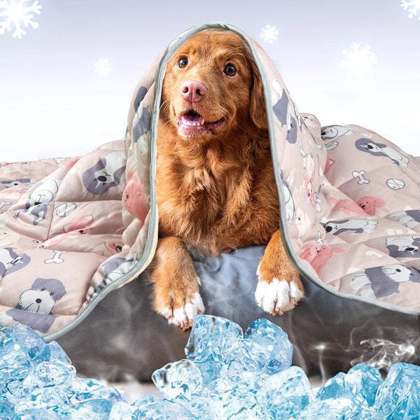 Leekalos Dog Cooling Mat - Pet Cooling Pads for Dogs Blanket, Summer Cooling Bed for Cats Blanket, Portable Pet Cooling
