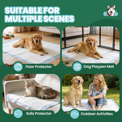 IMMCUTE 100 Pack 30"x36" Dog Pee Pads, Great Value Puppy Pads XL, Pee Pads for Dogs Extra Large, Wee Wee Pads for Potty
