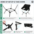 Howjoe Lightweight Camping Chairs with Adjustable Height, Portable Camping Chairs for Adults with Carry Bag and Side