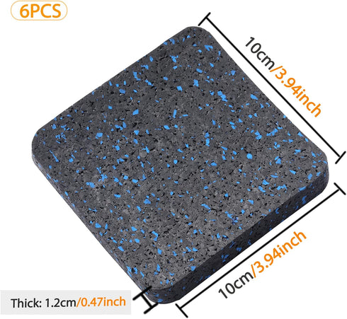 Treadmill Mat Pads - Exercise Equipment Mat with High Density Rubber for Floor Protection (6 PCS)