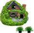 Tfwadmx 3 Pcs Hobbit House Resin Aquarium Decoration, Betta Hideout Cave, Mini Garden Landscaping Accessories