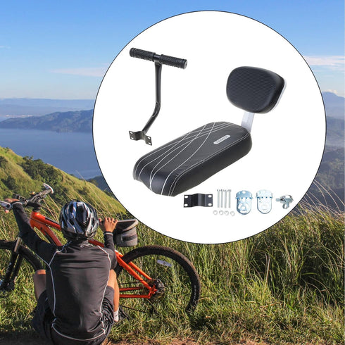 BOGEEL Set, Bicycles Rear Seats Cushion Armrest Footrest Kids Child Carriers Bicycles Baby Seats with Armrest