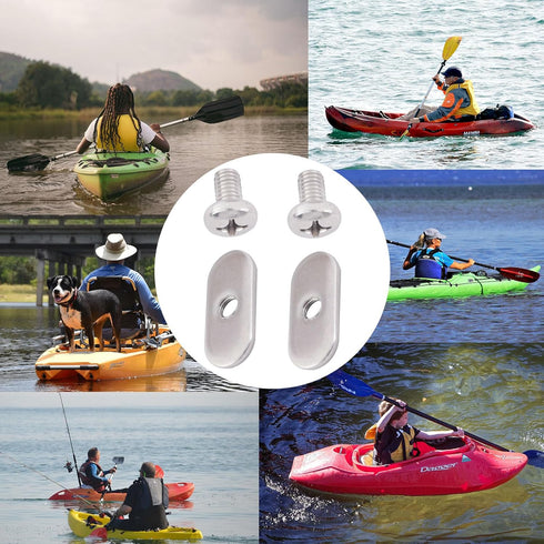Kayak Hardware Mount Accessories Replacement Kit for Kayaks, Canoes, Boats - 316 SS M6 Short Track/Rail Screws & Nuts