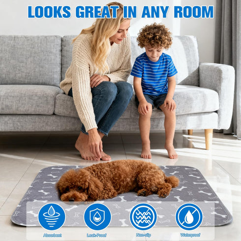 Generic 2 Pack (27.6" 31.5") Puppy Pads with Pheromones,Washable Puppy Pads for Dogs,Leak-Proof & Anti-Slip,Reusable
