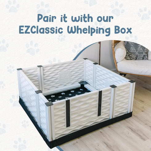EZwhelp Reusable Dog Pee Pads, Washable Waterproof Mats for Potty Training or Whelping, 39x39 Inch, 2 Pack