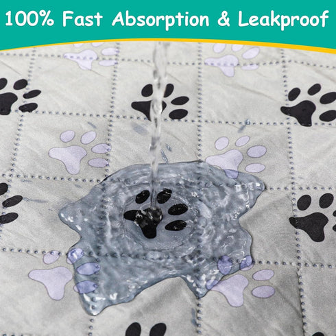 ,30"X34", 2 Packs FUWERY Washable Pee Pads for Dogs Thick Heavy Absorbency Reusable, Prevent Leakage, Non-Slip Pee Pads