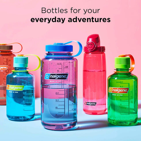 Nalgene On the Fly Water Bottle, 24 oz, BPA-Free, Petal w Beet Red