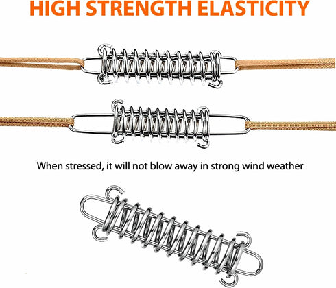 2Pcs Dog Leash Shock Absorbing Buffer Tension Spring Training, Heavy Duty Stainless Steel 304 (L)
