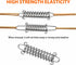 2Pcs Heavy Duty Dog Leash with Shock Absorbing Buffer, Stainless Steel 304 Training Spring Fixed Buckle (M)