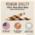 (50 Count) Cadet Gourmet Beef Hide Twist Chew Sticks, Long Lasting & Natural Chew Treats for Dogs, Inspected & Tested