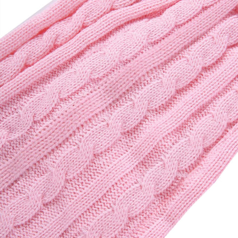 CHBORCHICEN Small Dog Sweaters, Knitted Pet Cat Warm Sweatshirt for Winter (Medium, Pink)