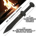 Reapr 11019 Legion Tactical Sword with Sheath for Camping, Hiking, Emergencies, Self-Defense, 20" Overall Length, Black